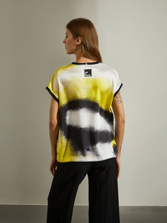Watercolor pattern blouse