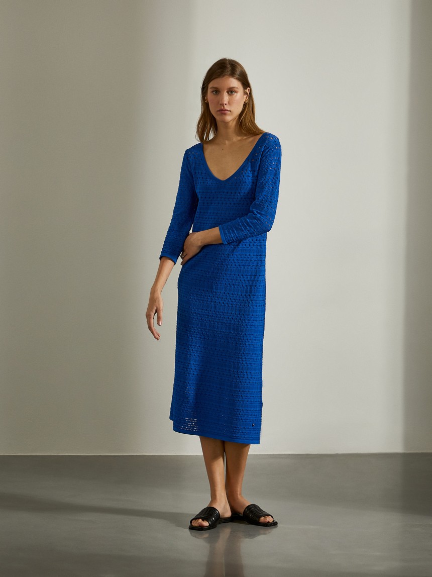 Vestido midi de malla