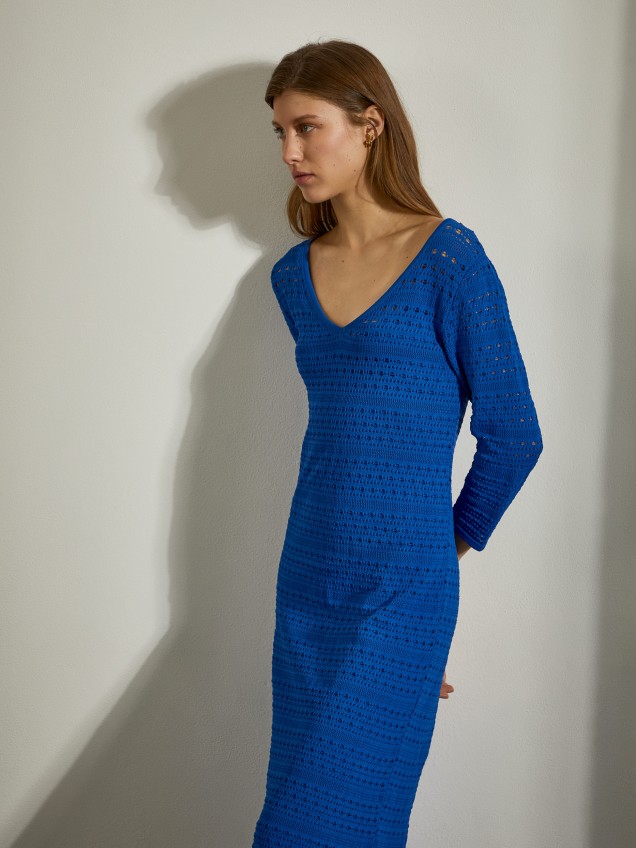 Vestido midi de malla