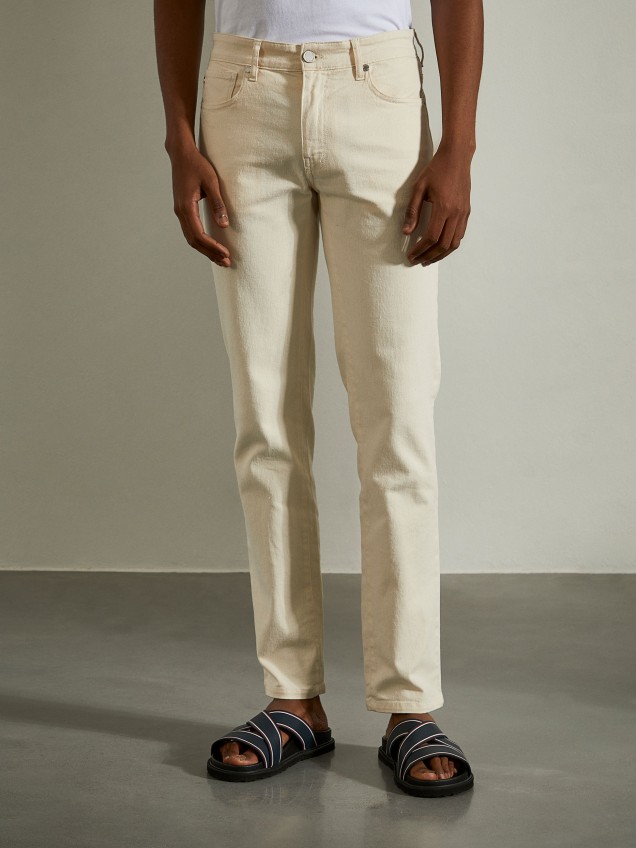 Man's regular fit cotton twill trousers - Image product