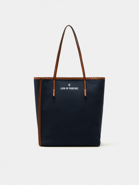 Bolso shopper de lona azul marino LP002604_599 LION OF PORCHES