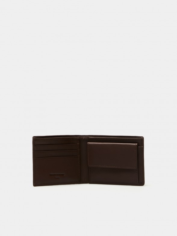 Retangular wallet, 100% leather