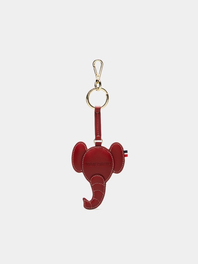 Porta-chaves elefante em pele