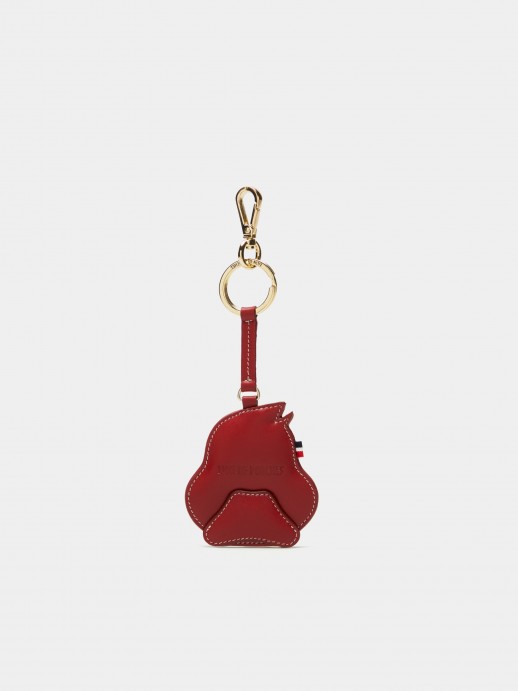 Porta-chaves pato em pele