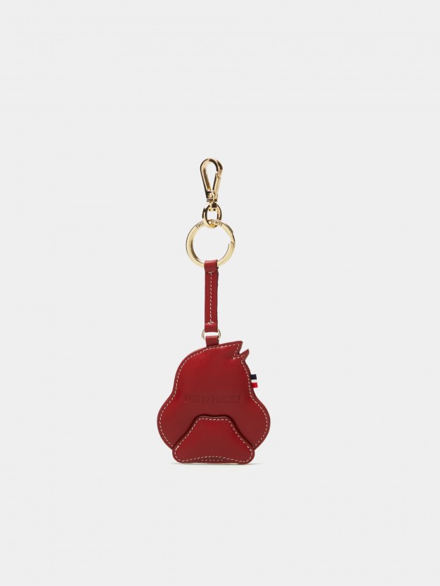 Duck keyring in leather