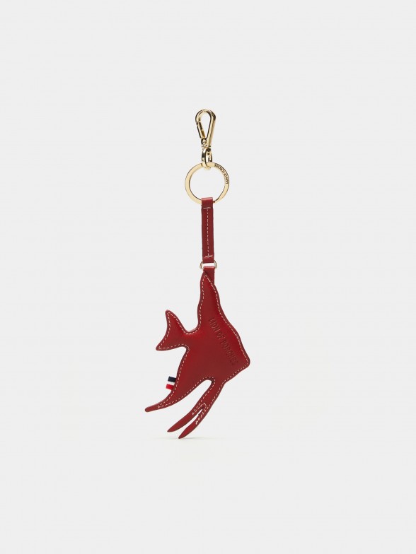 Fish keyring in leather