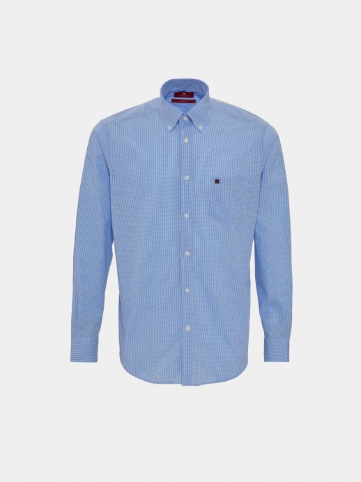 Camisa para homem regular fit de algodo com padro de xadrez