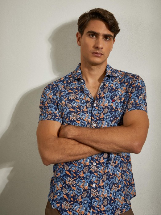 Camisa manga corta slim fit