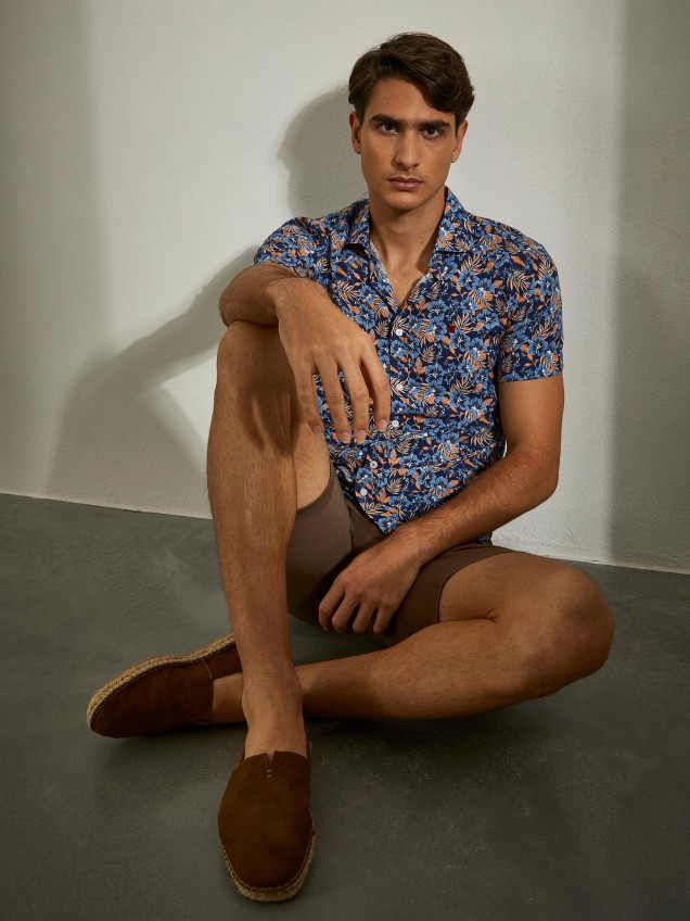 Camisa slim fit de manga curta - Image product