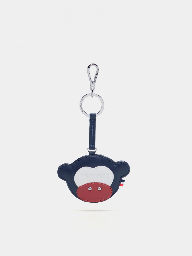 Tricolor monkey keychain