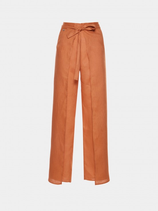 100% linen pareo trousers