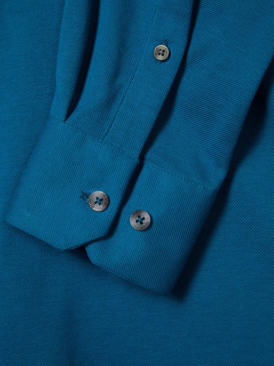 Camisa slim fit em malha piqu