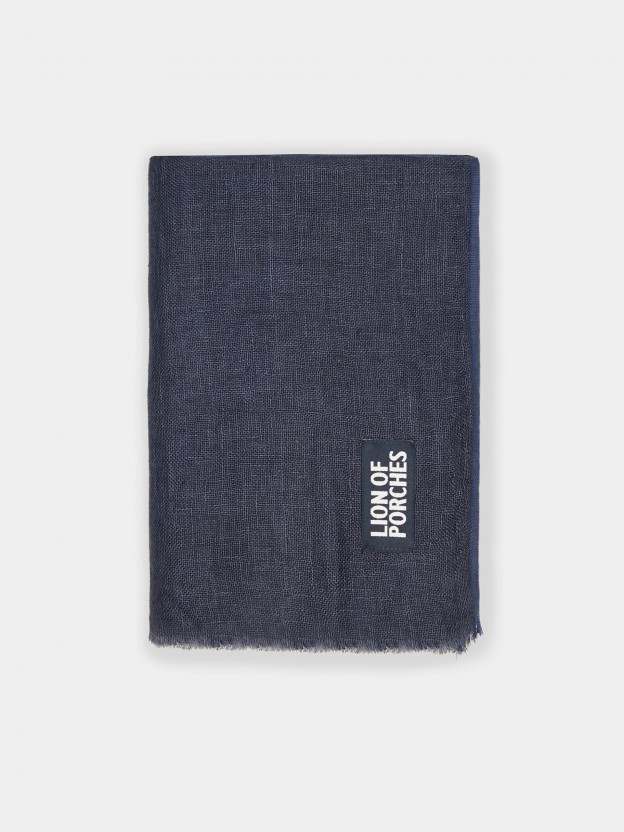 Monocolor linen scarf