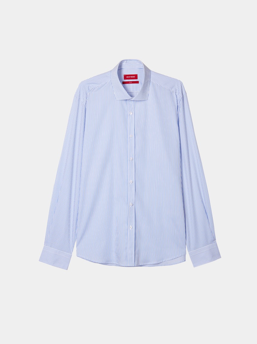 Camisa slim fit em popelina