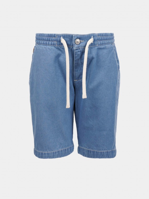 Cales denim com cordo