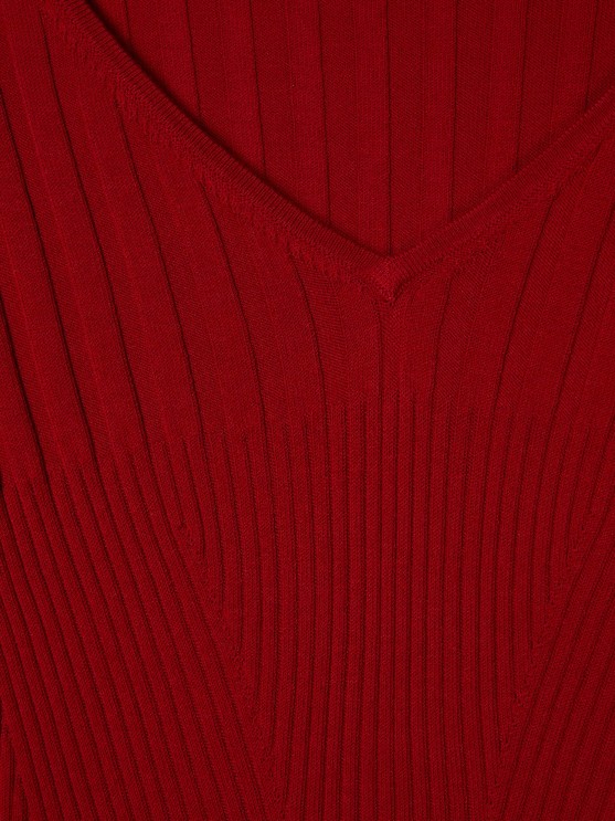 Camisola de malha canelada