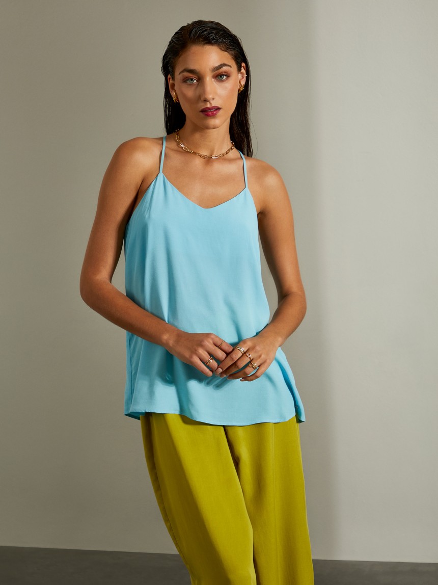 Flowy strap top