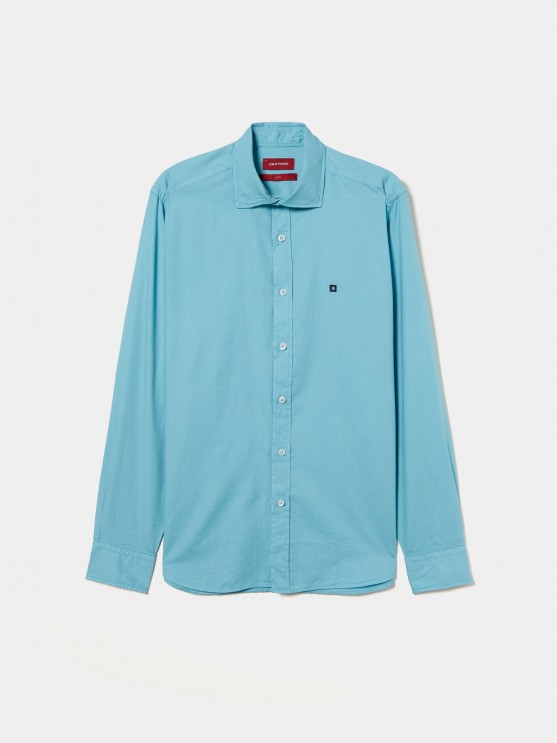 Camisa Slim Fit em tecido popelina