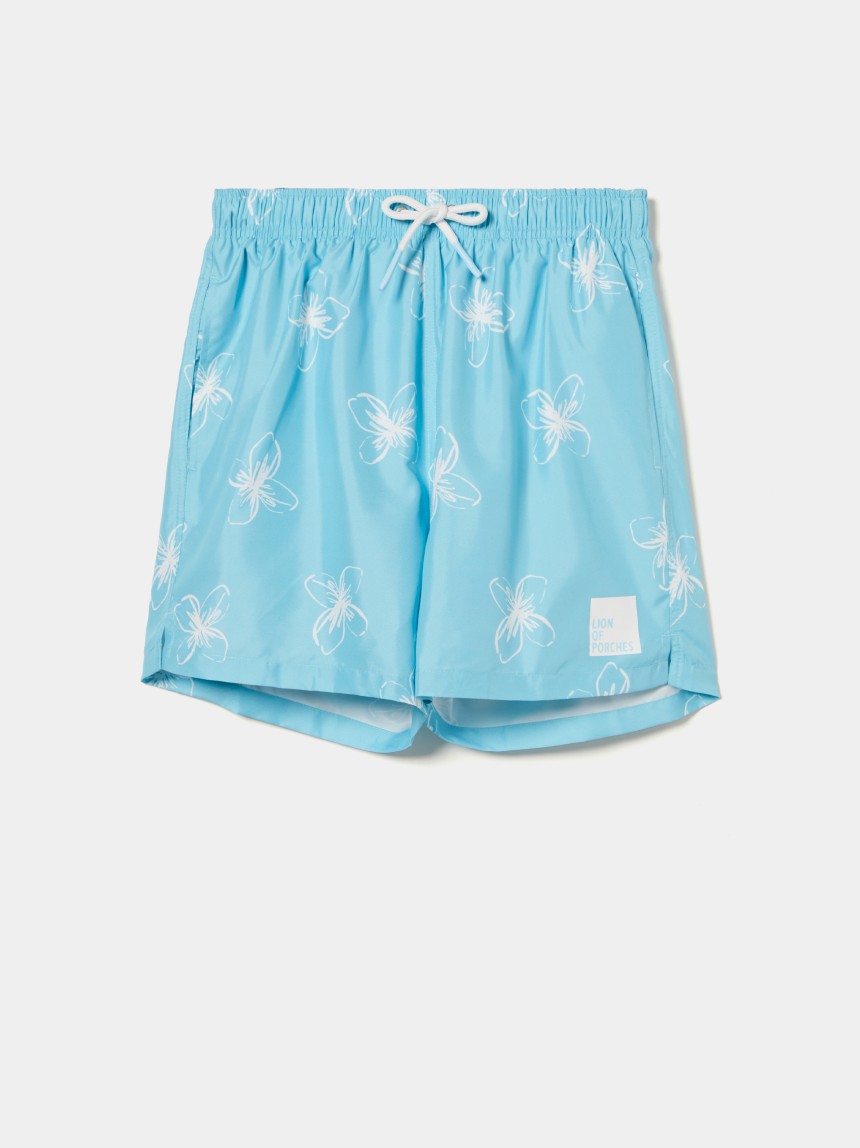 Cal��es de banho com padr�o floral