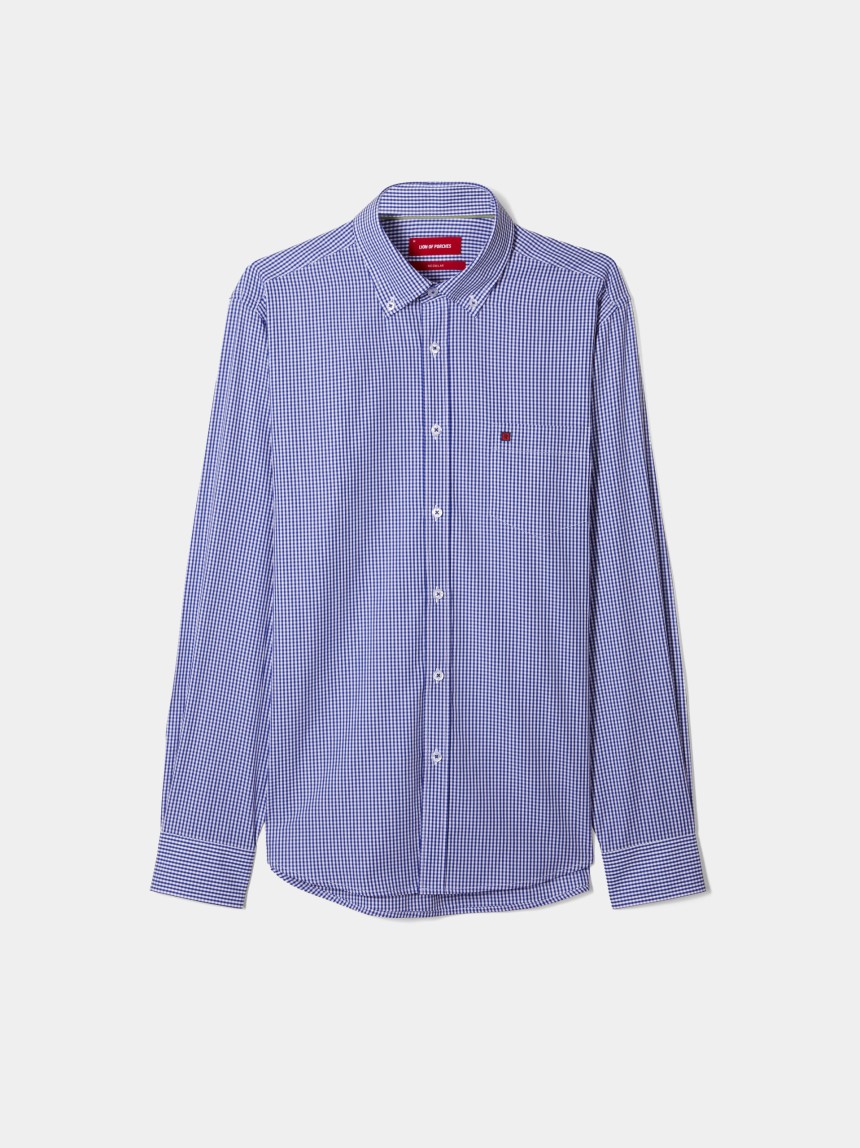 Camisa regular fit aos quadrados