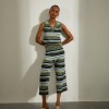 Striped knit pants
