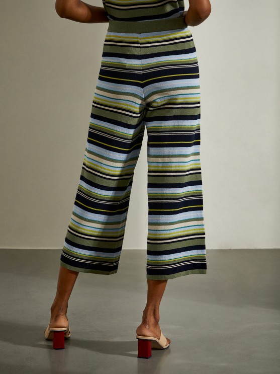 Striped knit pants