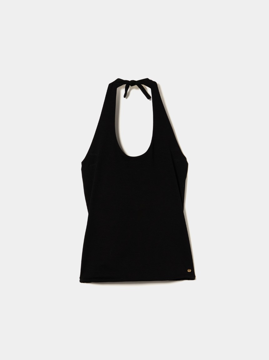 Top halter de malha