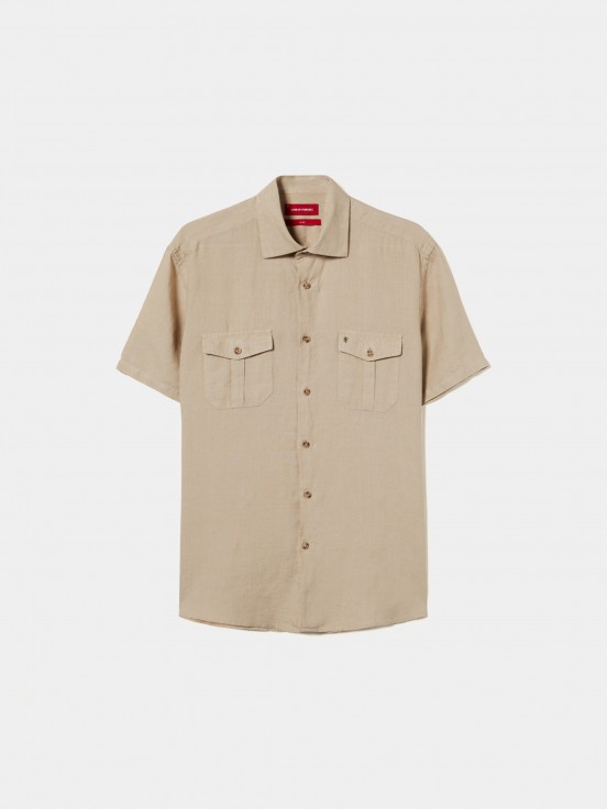 Linen short sleeve shirt