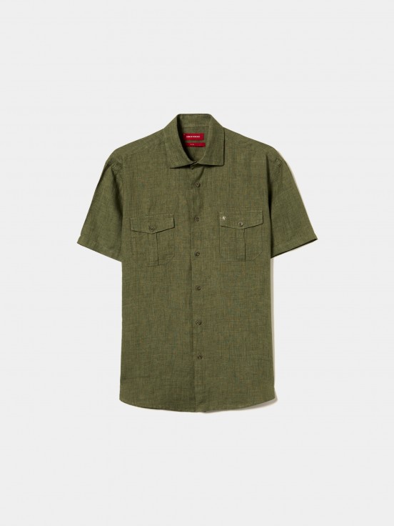 Linen short sleeve shirt