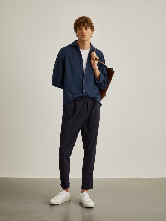 Piqu knit shirt