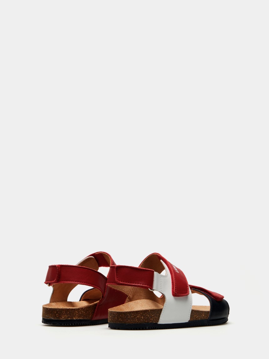 Tricolor strap sandal