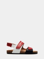Tricolor strap sandal