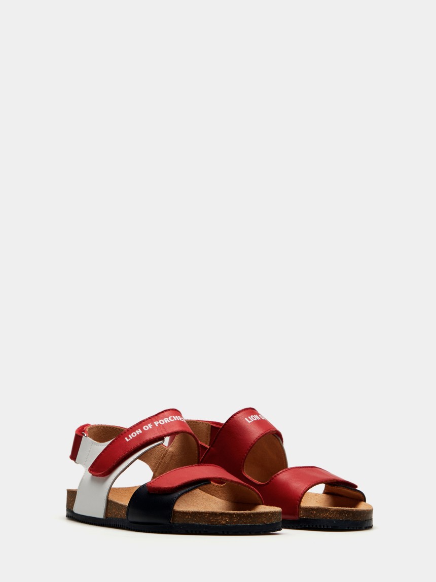 Tricolor strap sandal