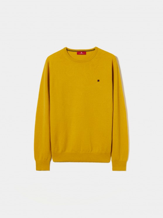 Pullover de l gola redonda