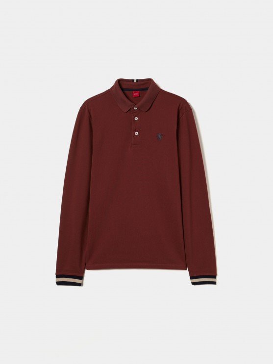 Long-sleeve polo shirt