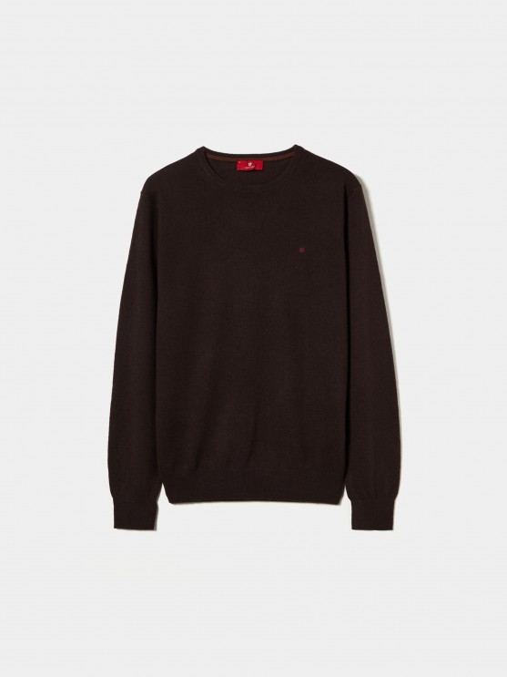 Pullover de l gola redonda