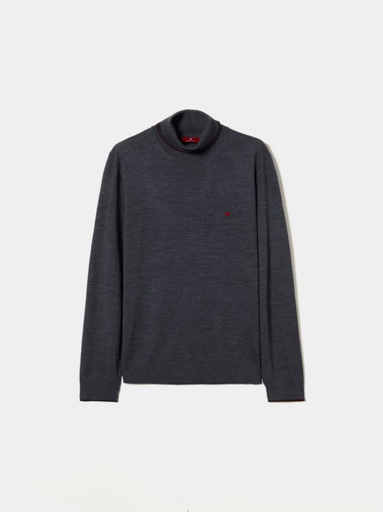 Camisola de gola alta de l merino