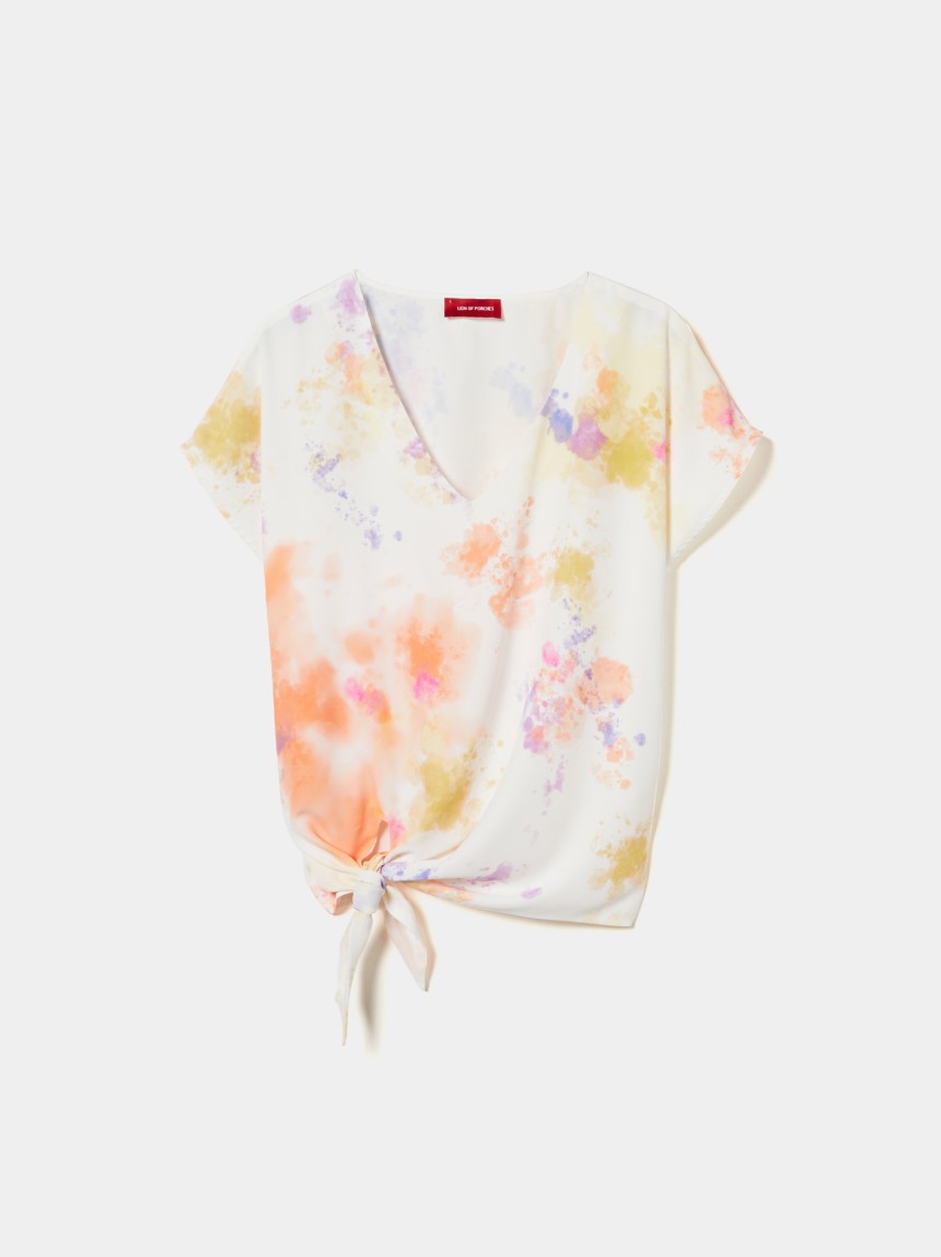 Tie dye pattern blouse