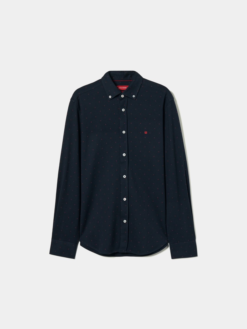 Camisa slim fit de punto piqu�