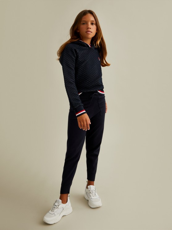 Cotton and cashmere trousers