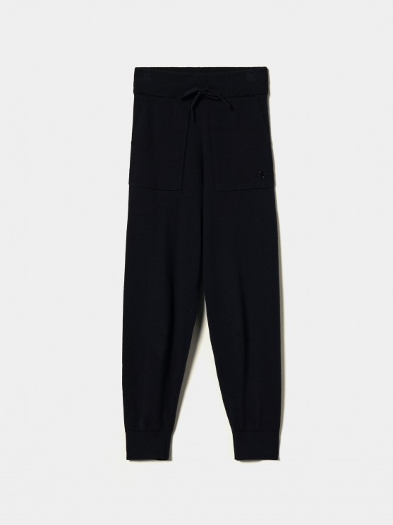 Cotton and cashmere trousers