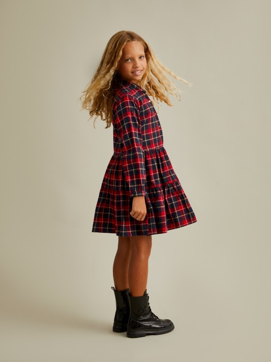 Checkered pattern dress