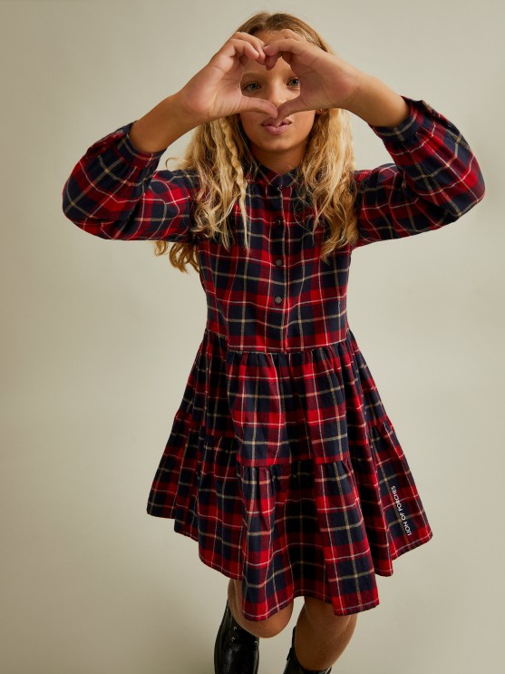Checkered pattern dress