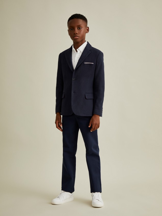 Blazer em malha piqué