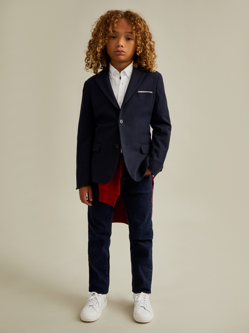 Blazer em malha piqu�