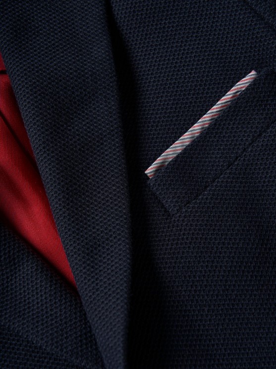 Piqu knit blazer