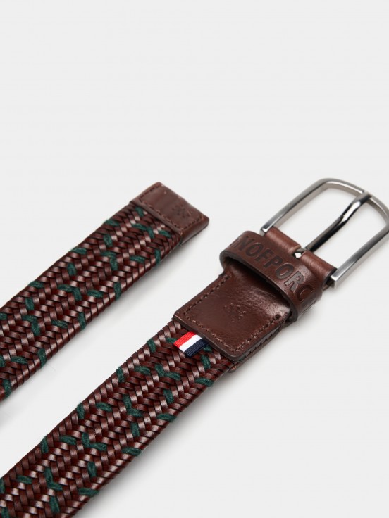 Elastic leather belt