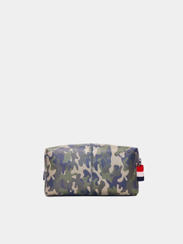 Man's leather case with pattern and zip - Image product