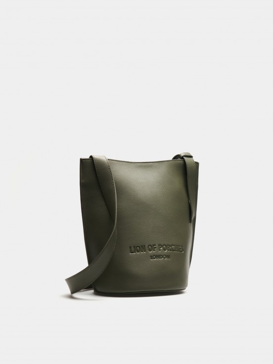 Oval shoulder bag, 100% leather