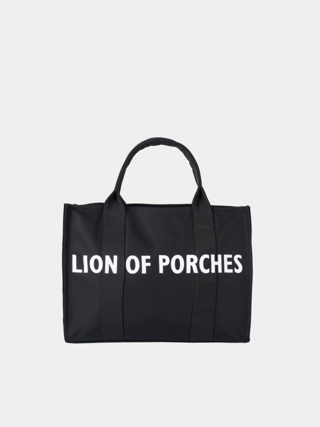 Tote bag with zip fastening, printed lettering and internal pockets - Image product